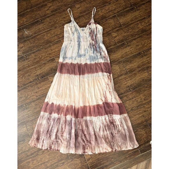 Cache Dresses & Skirts - Cache Tie-Dye Boho Maxi Dress - M